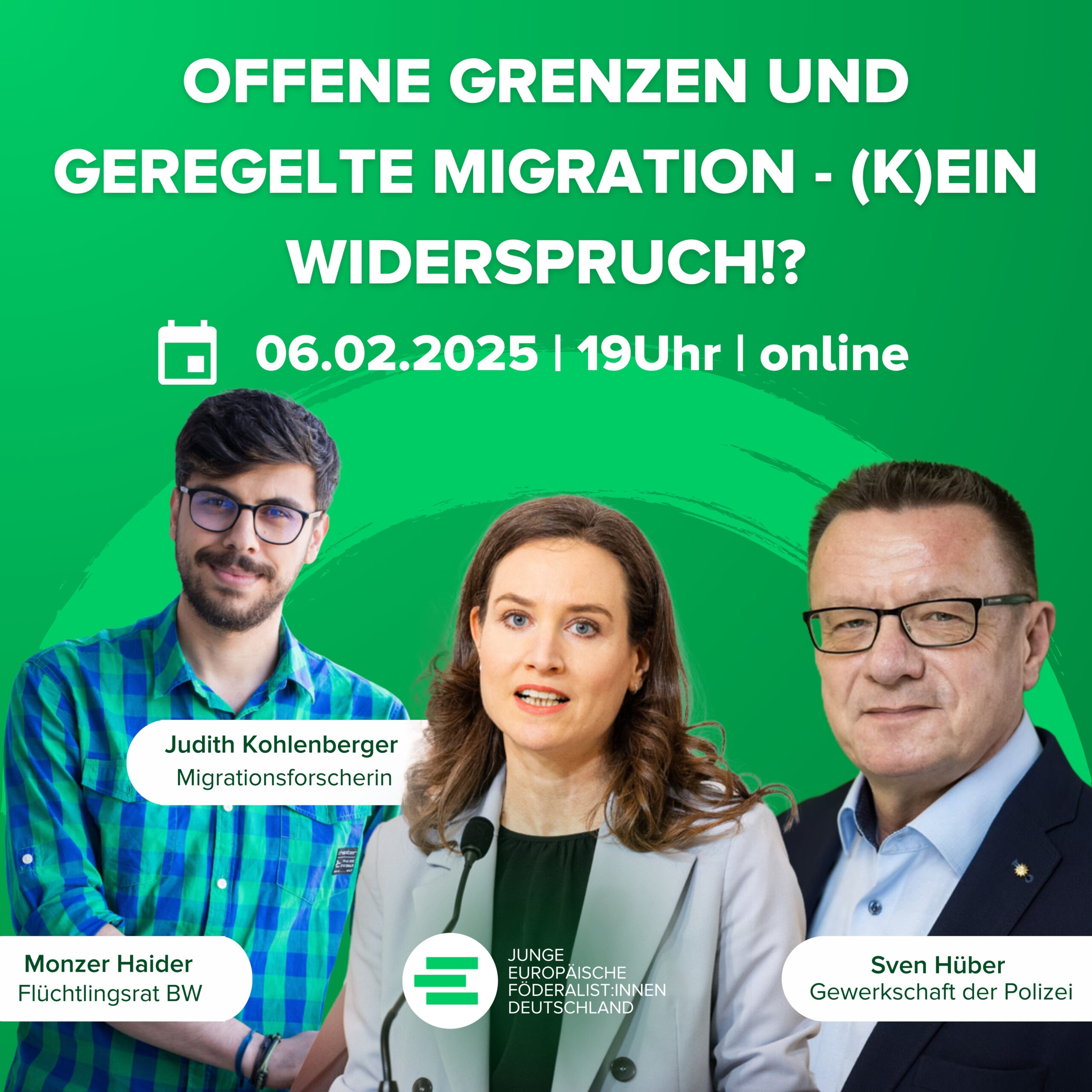 Einladung Webinar “Offene Grenzen UND geregelte Migration – (k)ein Widerspruch!?”